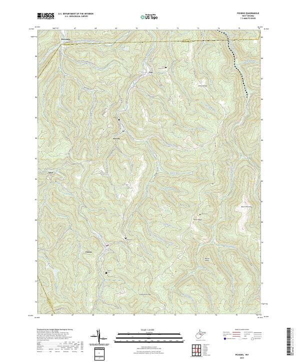 Pickens, WV — USGS 7.5-minute topo (2023)