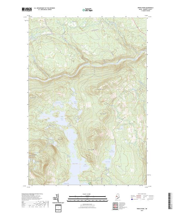 Pierce Pond, ME — USGS 7.5-minute topo (2024)
