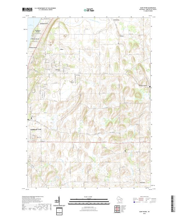 Saint Peter, WI — USGS 7.5-minute topo (2022)