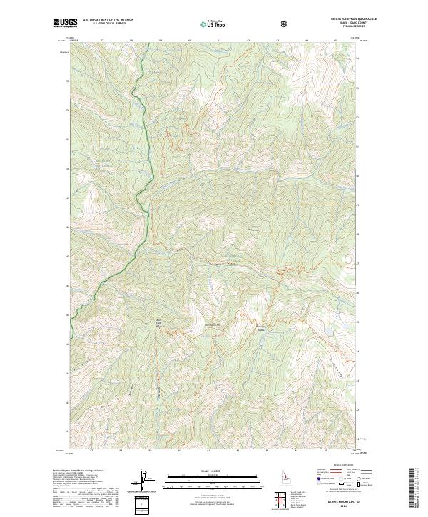 Dennis Mountain, ID — USGS 7.5-minute topo (2024)