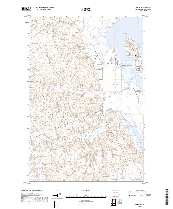 Fort Yates, ND — USGS 7.5-minute topo (2024)
