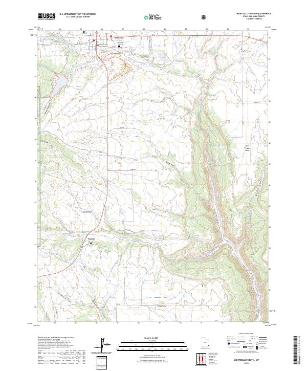Monticello South, UT — USGS 7.5-minute topo (2023)