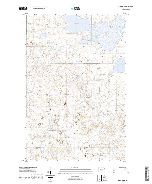 Harriet Lake, ND — USGS 7.5-minute topo (2024)