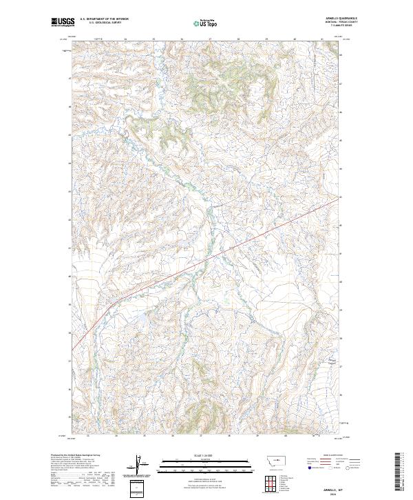 Armells, MT — USGS 7.5-minute topo (2024)