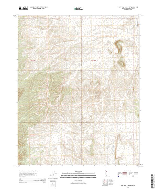 Rose Well Camp West, AZ — USGS 7.5-minute topo (2026)