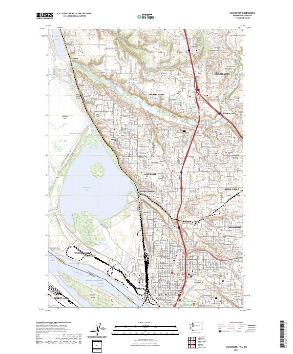 Vancouver, WA-OR — USGS 7.5-minute topo (2023)