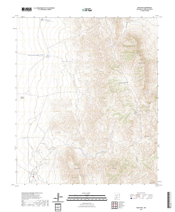 Bear Peak, NM — USGS 7.5-minute topo (2023)