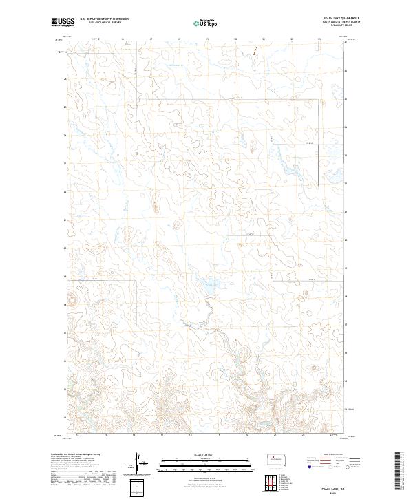 Peach Lake, SD — USGS 7.5-minute topo (2021)