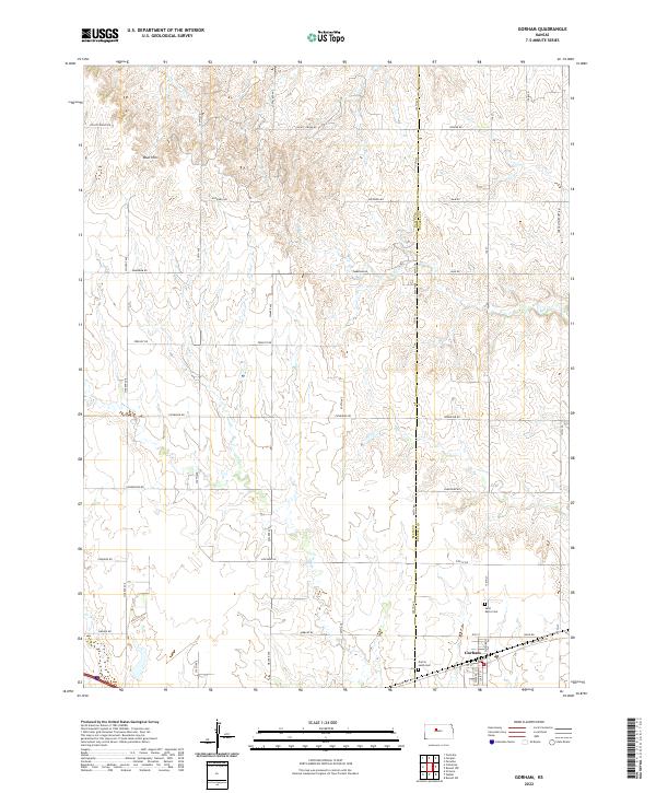 Gorham, KS — USGS 7.5-minute topo (2022)