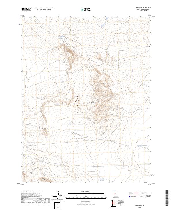 Red Knolls, UT — USGS 7.5-minute topo (2023)