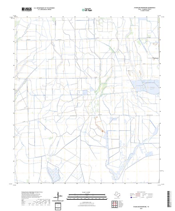Stanolind Reservoir, TX — USGS 7.5-minute topo (2025)
