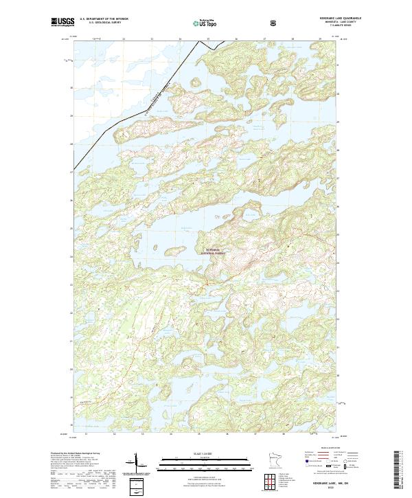 Kekekabic Lake, MN-ON — USGS 7.5-minute topo (2022)