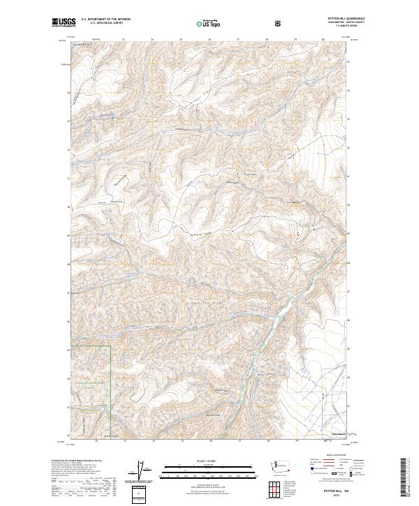 Potter Hill, WA — USGS 7.5-minute topo (2023)