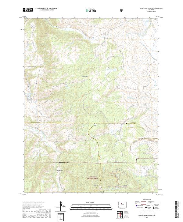Sheephorn Mountain, CO — USGS 7.5-minute topo (2022)