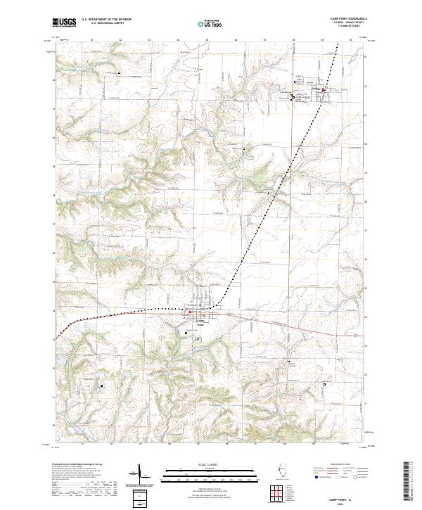 Camp Point, IL — USGS 7.5-minute topo (2024)