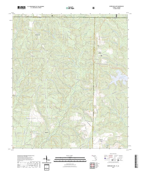 Hurricane Lake, FL-AL — USGS 7.5-minute topo (2024)