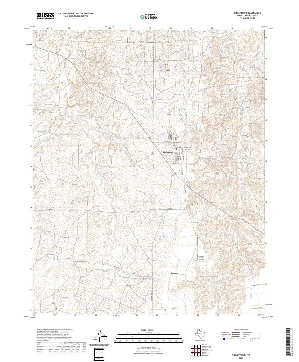 Skellytown, TX — USGS 7.5-minute topo (2022)