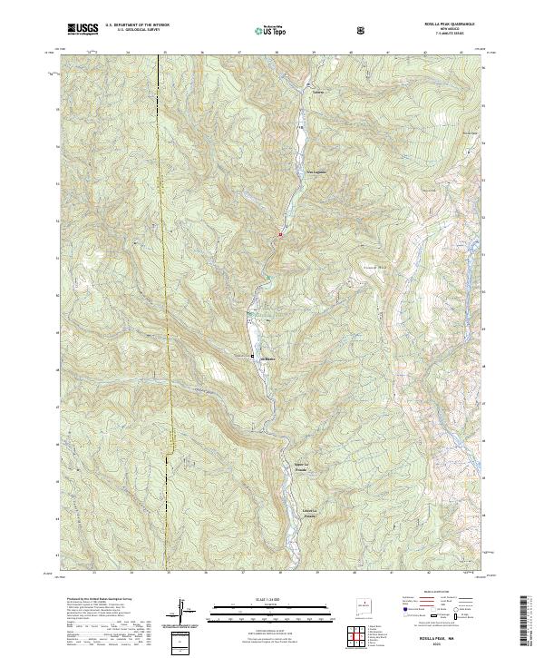 Rosilla Peak, NM — USGS 7.5-minute topo (2023)