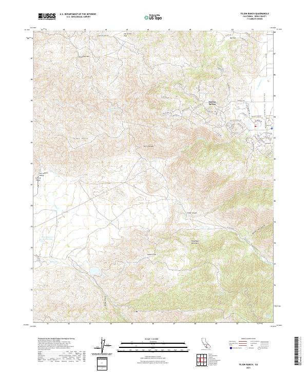 Tejon Ranch, CA — USGS 7.5-minute topo (2021)