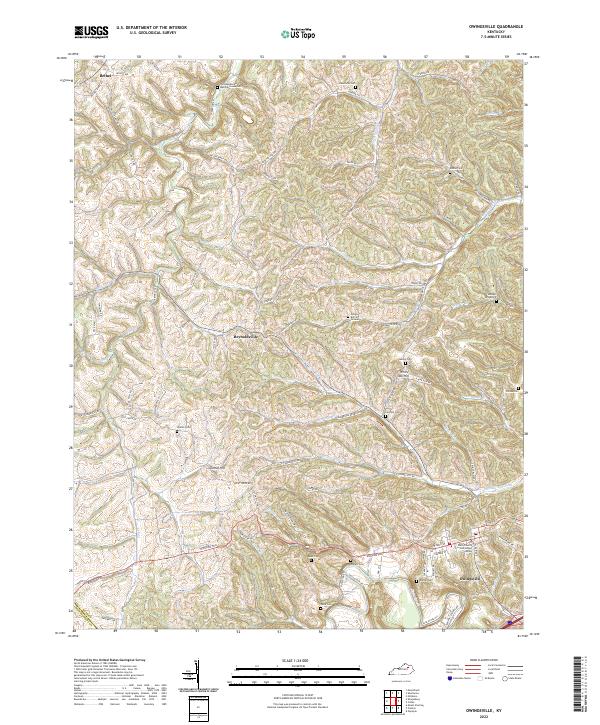 Owingsville, KY — USGS 7.5-minute topo (2022)