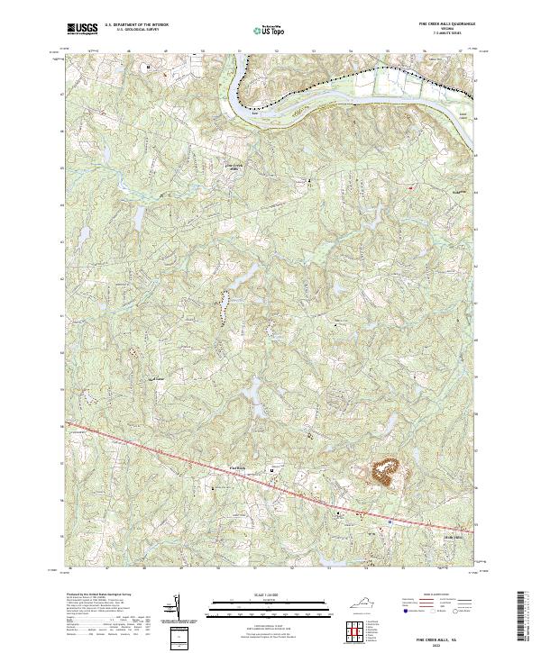 Fine Creek Mills, VA — USGS 7.5-minute topo (2022)