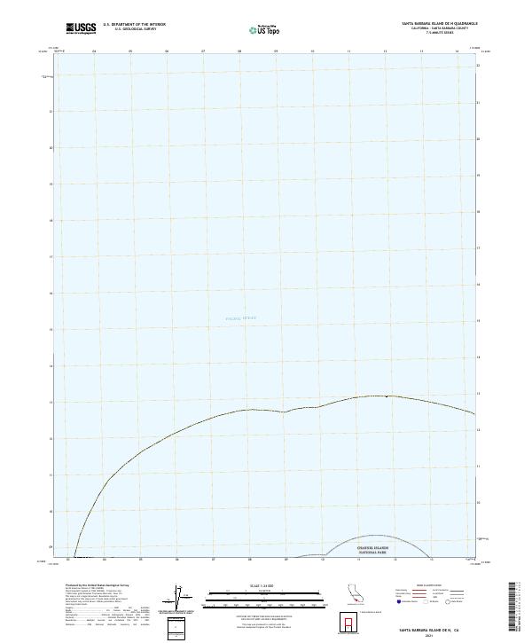 Santa Barbara Island OE N, CA — USGS 7.5-minute topo (2021)