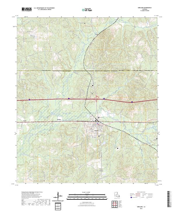 Gibsland, LA — USGS 7.5-minute topo (2024)