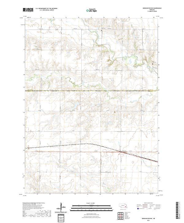 Dorchester NW, NE — USGS 7.5-minute topo (2021)