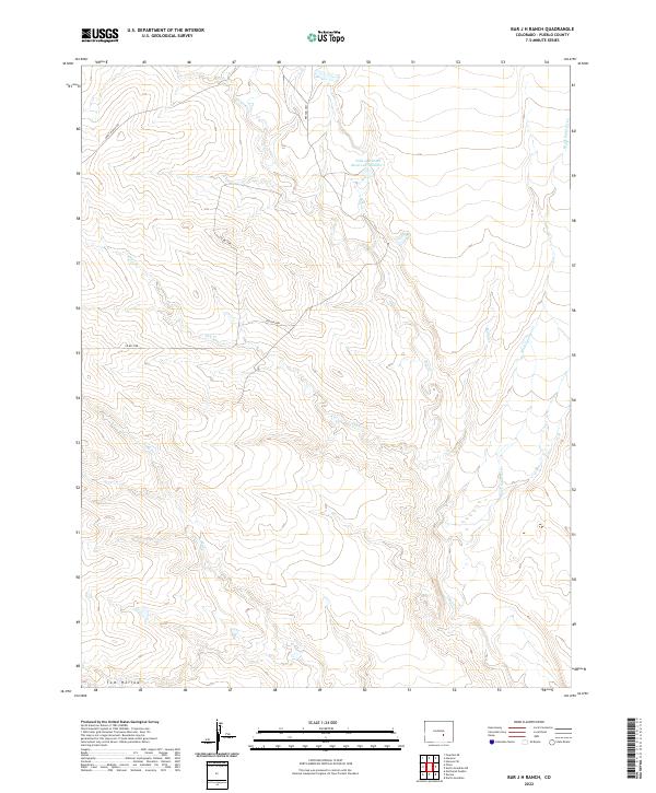 Bar J H Ranch, CO — USGS 7.5-minute topo (2022)