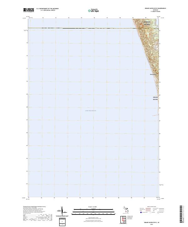 Grand Haven OE W, MI — USGS 7.5-minute topo (2023)