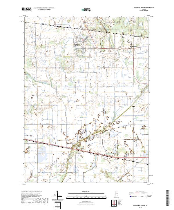 Kingsford Heights, IN — USGS 7.5-minute topo (2022)