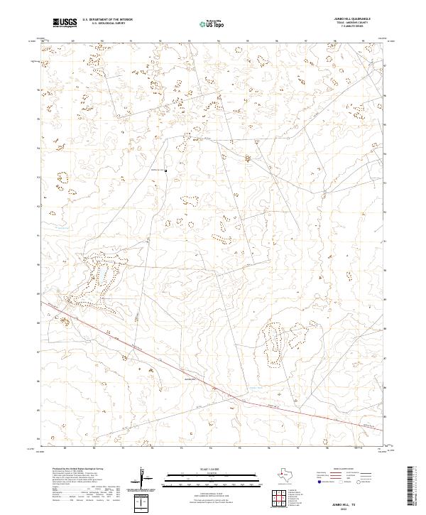 Jumbo Hill, TX — USGS 7.5-minute topo (2022)