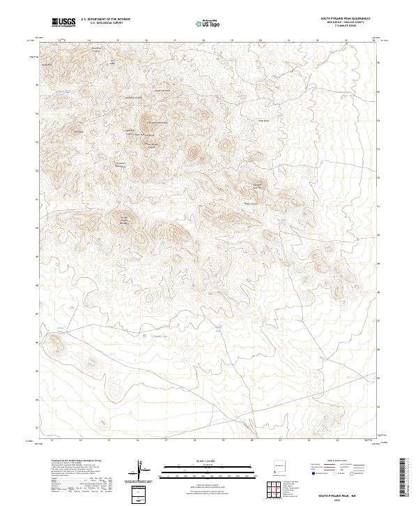South Pyramid Peak, NM — USGS 7.5-minute topo (2023)
