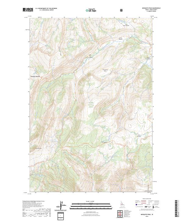 Mosquito Peak, ID — USGS 7.5-minute topo (2024)