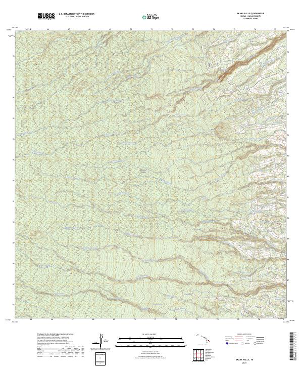 Akaka Falls, HI — USGS 7.5-minute topo (2024)
