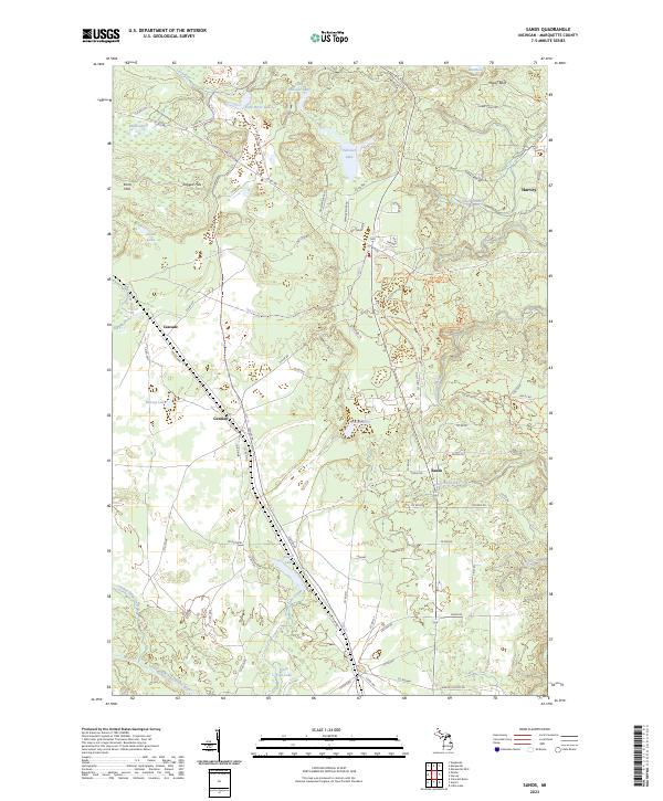Sands, MI — USGS 7.5-minute topo (2023)