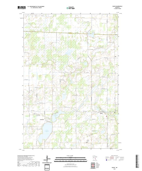 Dalbo, MN — USGS 7.5-minute topo (2022)
