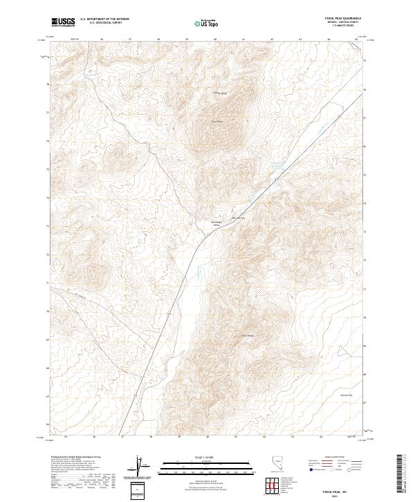 Fossil Peak, NV — USGS 7.5-minute topo (2021)