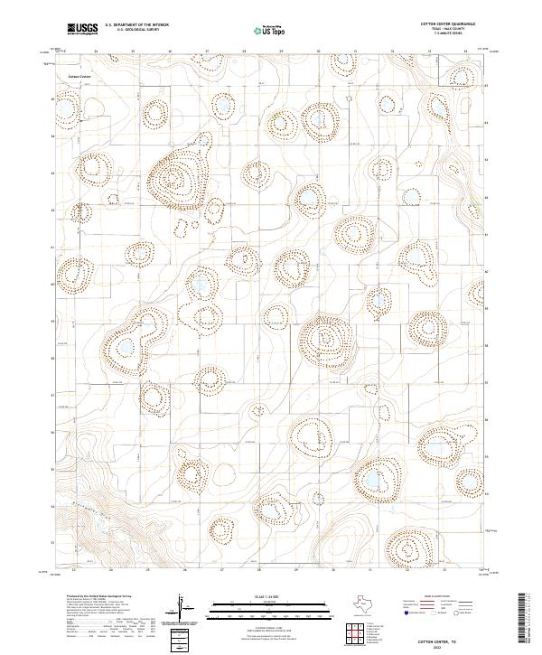 Cotton Center, TX — USGS 7.5-minute topo (2022)