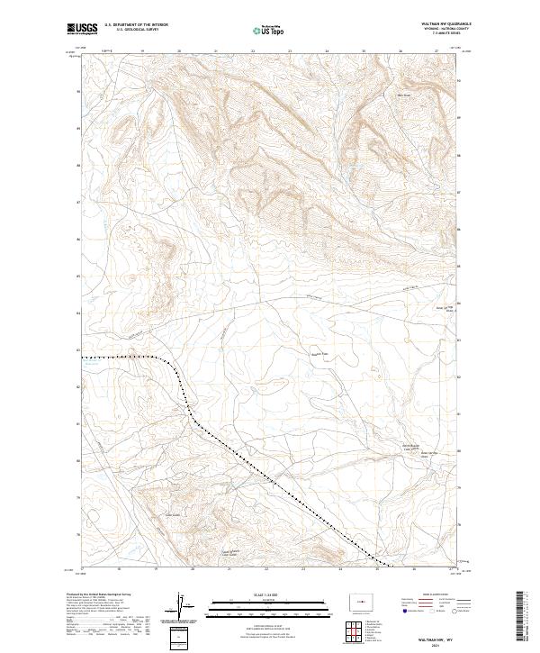 Waltman NW, WY — USGS 7.5-minute topo (2021)