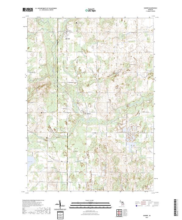 Sumner, MI — USGS 7.5-minute topo (2023)