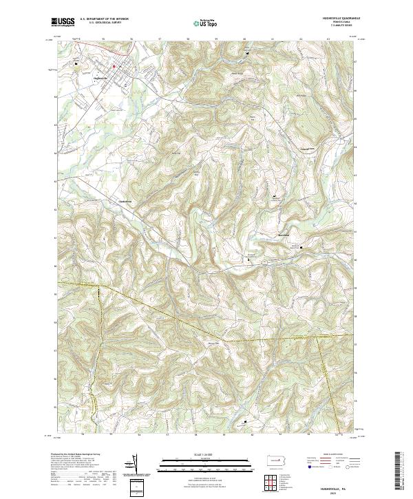 Hughesville, PA — USGS 7.5-minute topo (2023)