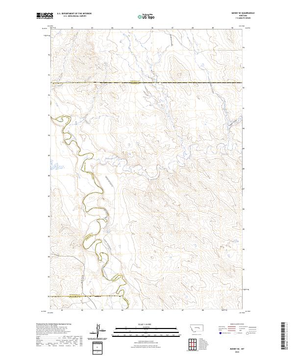Mosby SE, MT — USGS 7.5-minute topo (2024)