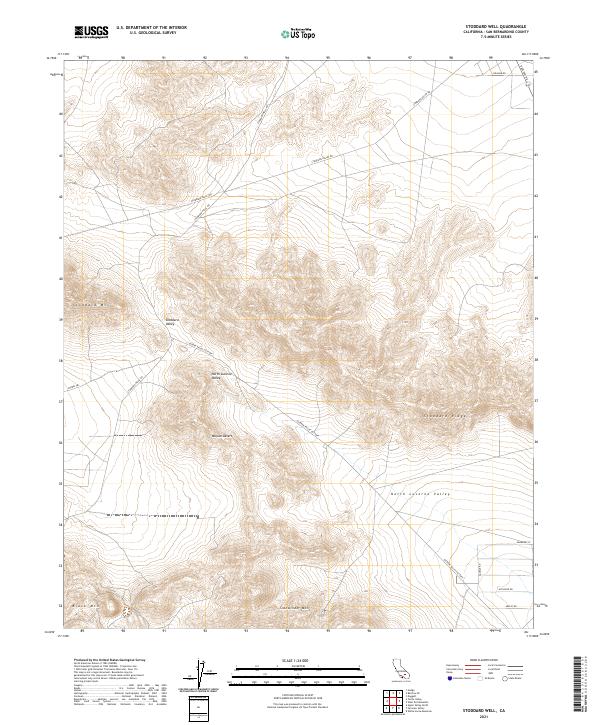 Stoddard Well, CA — USGS 7.5-minute topo (2021)