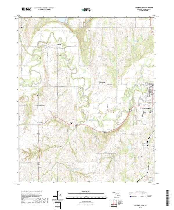 Anadarko West, OK — USGS 7.5-minute topo (2022)