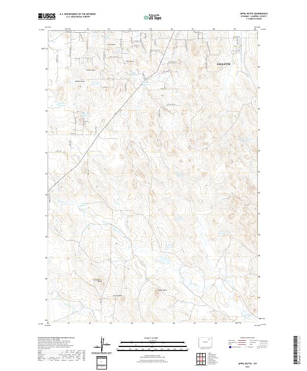Appel Butte, WY — USGS 7.5-minute topo (2021)