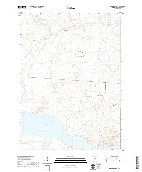Benton Basin SW, WY — USGS 7.5-minute topo (2021)