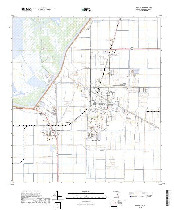 Belle Glade, FL — USGS 7.5-minute topo (2024)