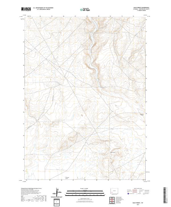 Blue Forest, WY — USGS 7.5-minute topo (2021)