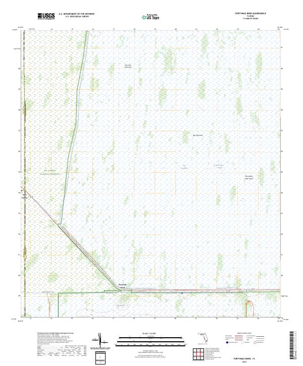 Fortymile Bend, FL — USGS 7.5-minute topo (2024)